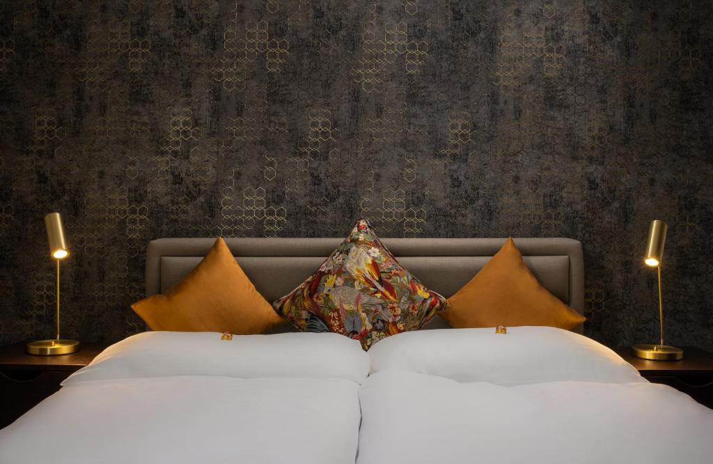 Posteľ alebo postele v izbe v ubytovaní Abieshomes Serviced Apartments Schönbrunn