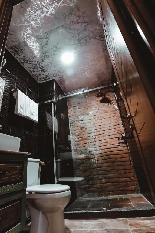 Koupelna v ubytování Boutique Hotel Verdzi