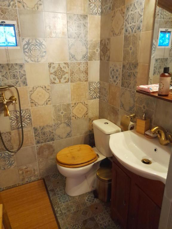 Kúpeľňa v ubytovaní CASA DI PATOURIA , stenies Andros