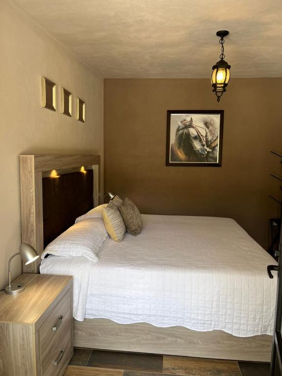 Postel nebo postele na pokoji v ubytování Cabañas, Suites y Habitaciones Rancho San Jorge