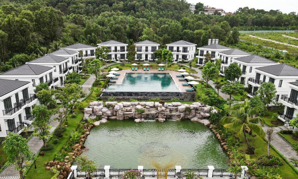 an aerial view of a resort with a swimming pool at DAD Resort Phú Quốc in Phú Quốc