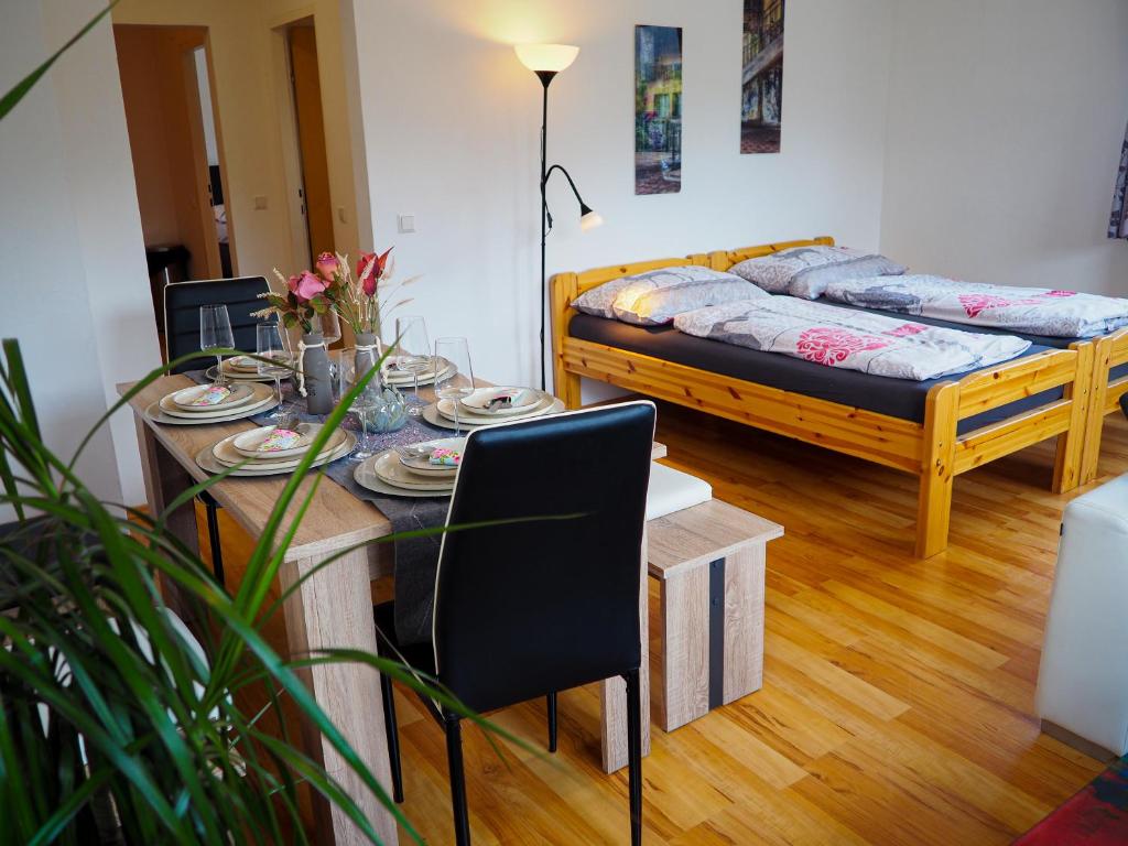 Postel nebo postele na pokoji v ubytování Ottl's Appartement O2