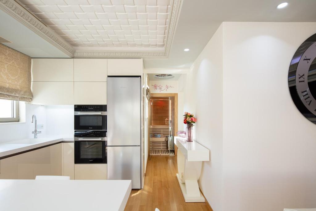 Kuchyň nebo kuchyňský kout v ubytování Ma President Suite, DeMaNi President Suites