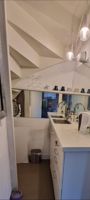 Kuchyň nebo kuchyňský kout v ubytování Lovely 1 bedroom apartment with garden