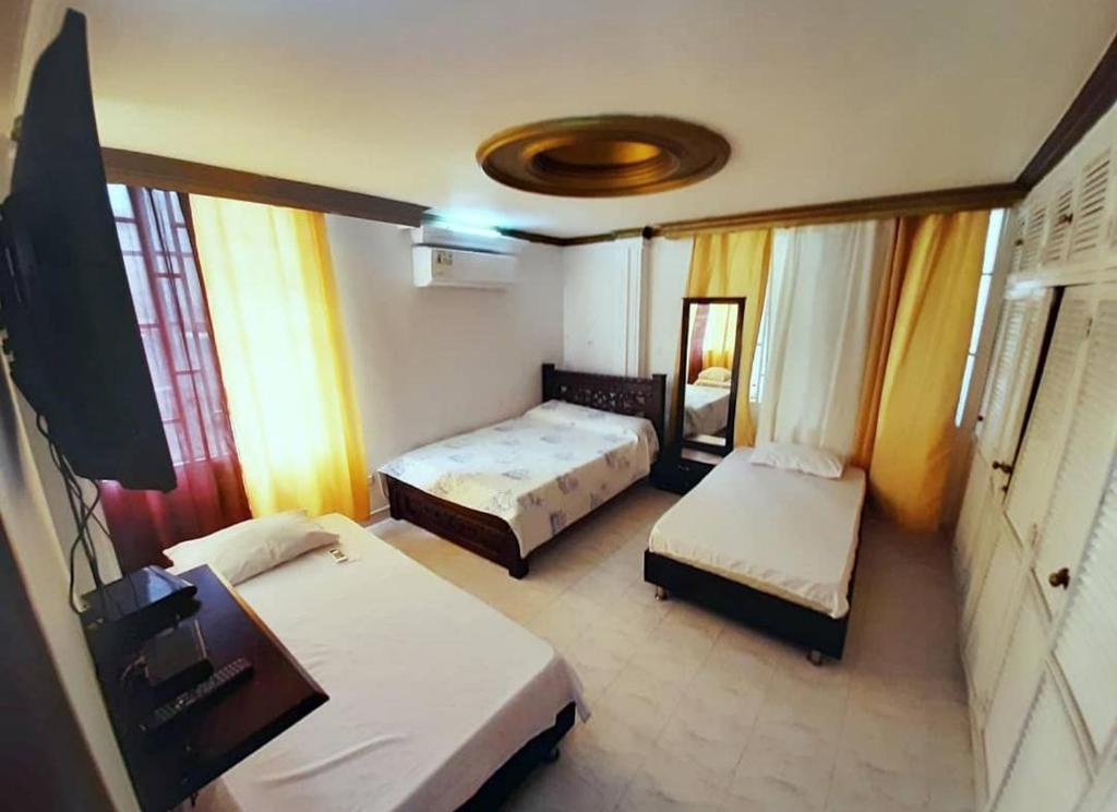 Cama ou camas em um quarto em Alojamientos Turísticos Shalain