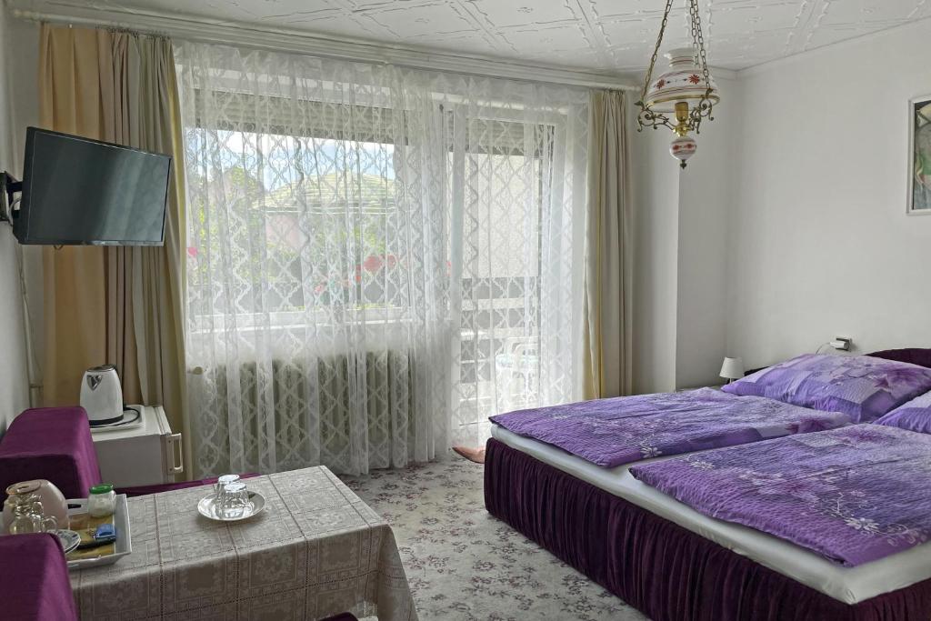 Postel nebo postele na pokoji v ubytování Pension Villa Hany