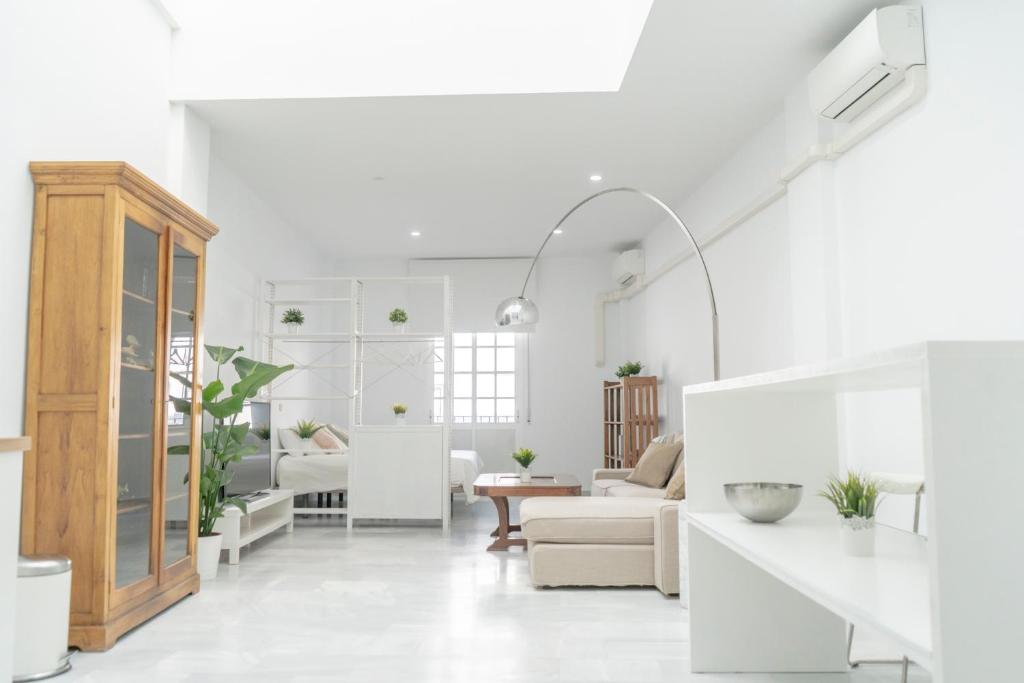 Posezení v ubytování LOFT SÚPER LUMINOSO EN EL CENTRO DEL PUERTO DE SANTA MARÍA.