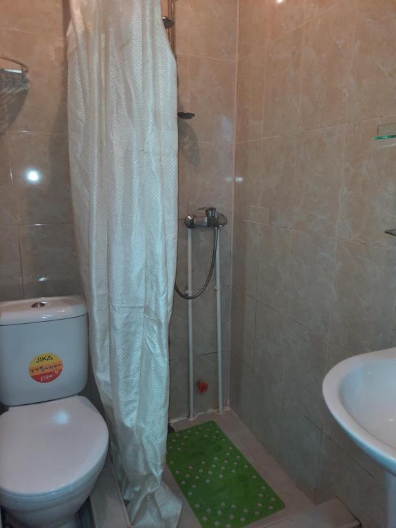 Koupelna v ubytování Delta Hotel
