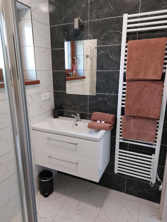 Koupelna v ubytování PALAVIA Apartments