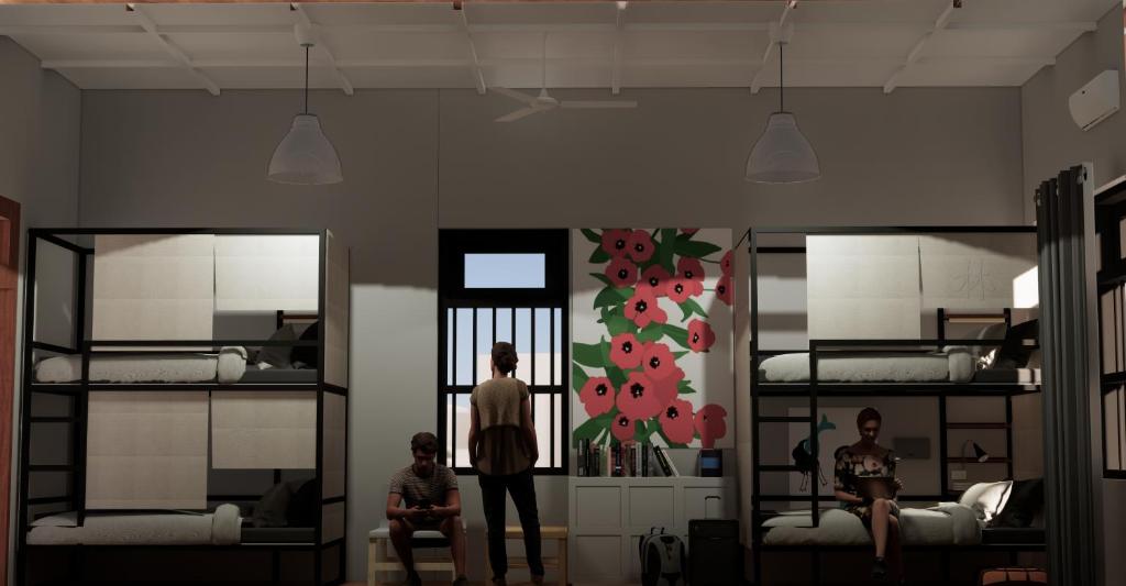 Yu Cafe Hostel - 8-Bed Mixed Dormitory Room