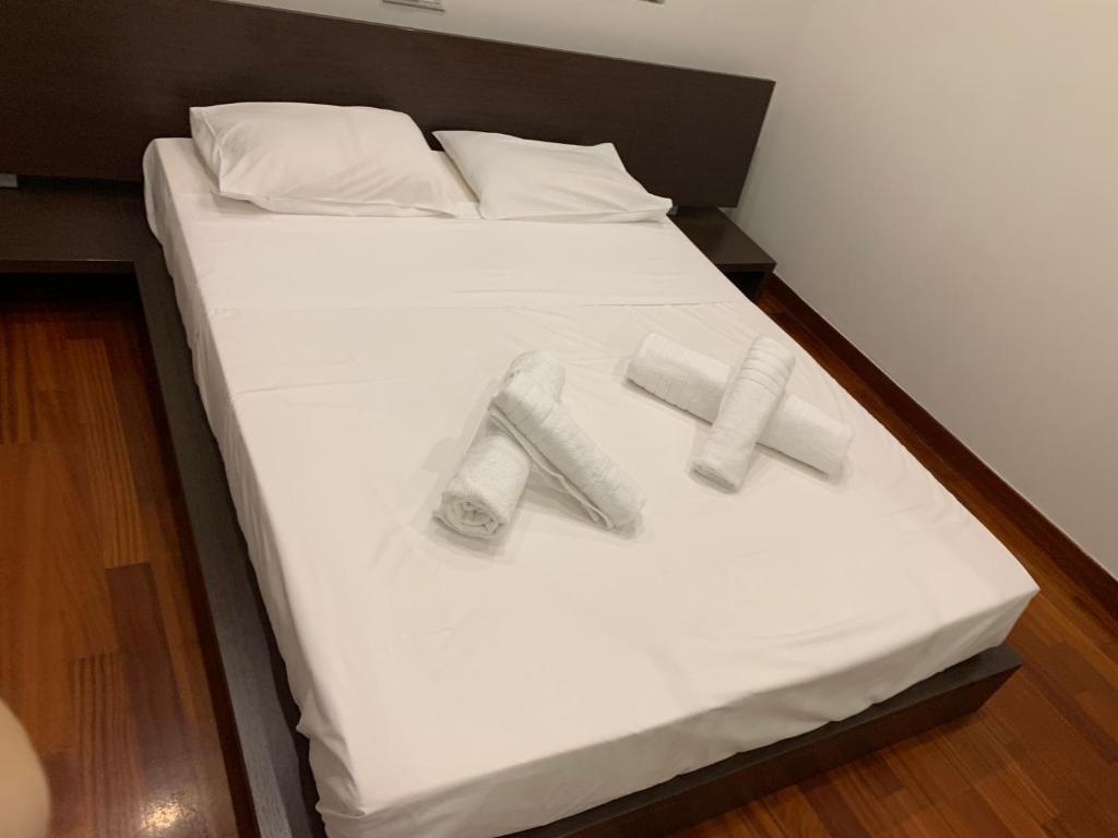 Posteľ alebo postele v izbe v ubytovaní Olvias Apartment
