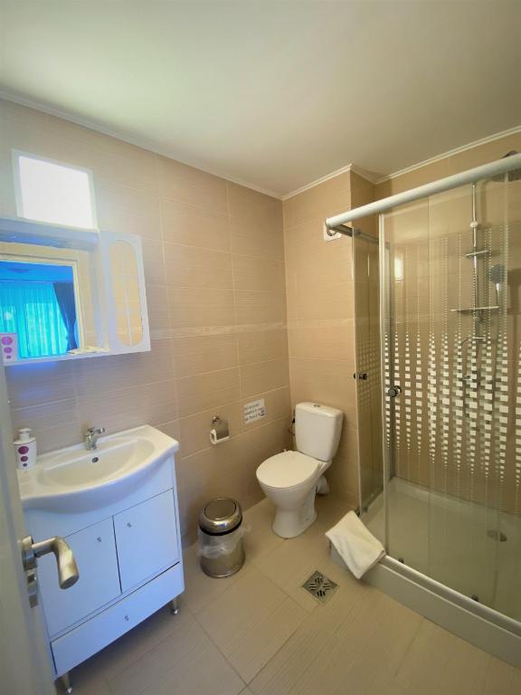 Koupelna v ubytování Hotel Falkor
