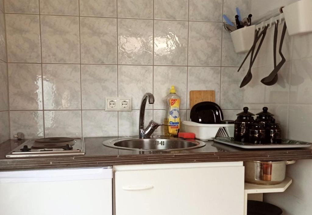 Kuchyň nebo kuchyňský kout v ubytování Landhotel Waldschänke