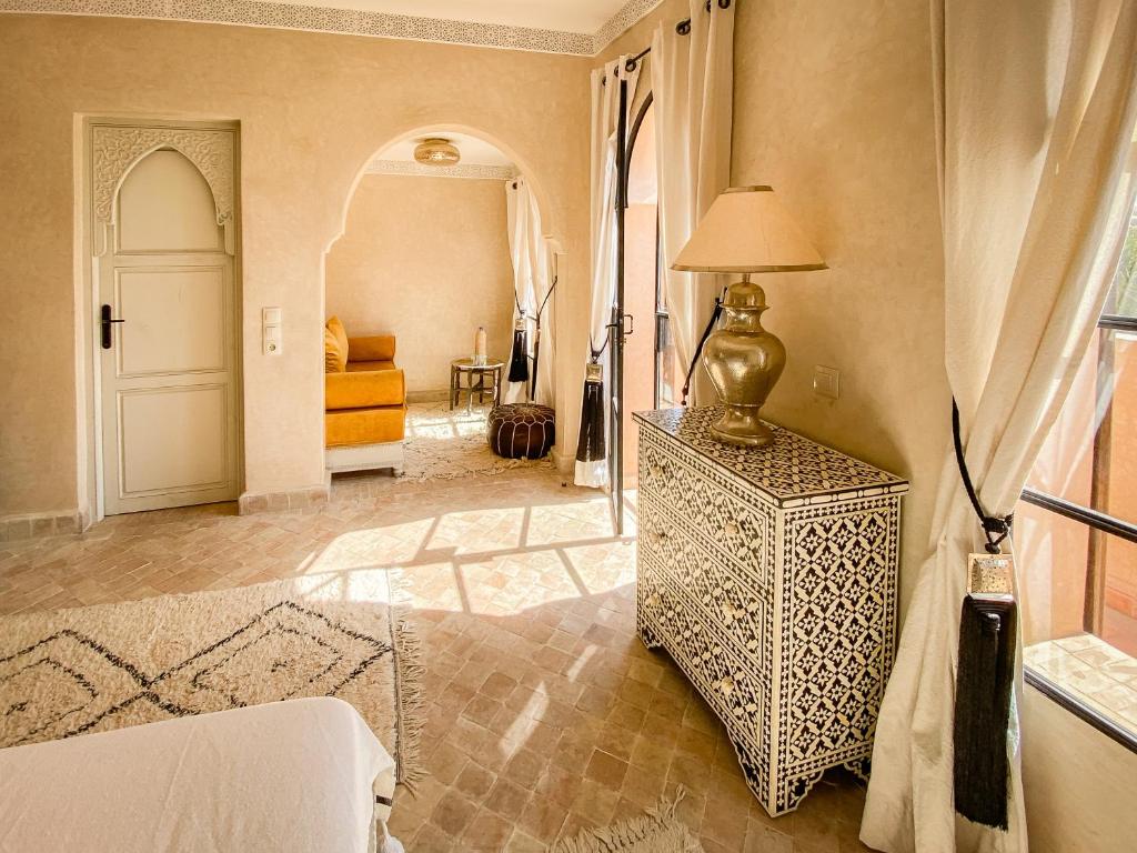 Riad Selouane 객실 침대