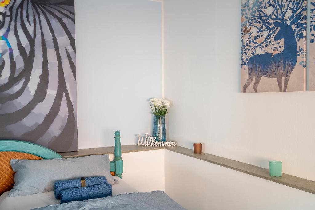 Posezení v ubytování Akram Appartement I - Zentral und Ruhig