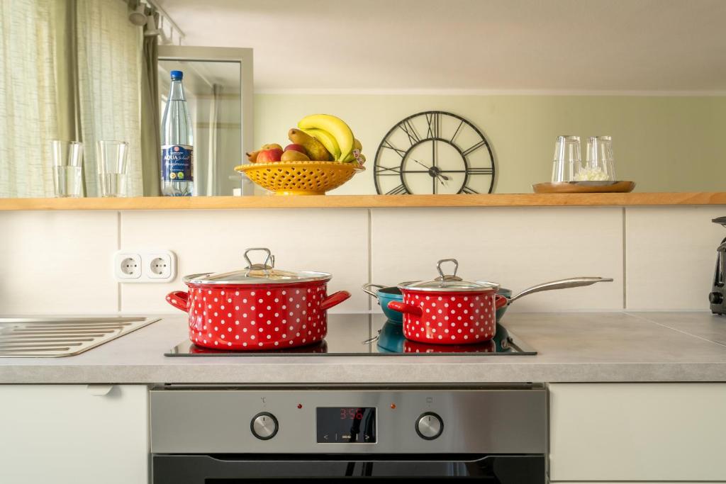 Kuchyň nebo kuchyňský kout v ubytování Akram Appartement I - Zentral und Ruhig