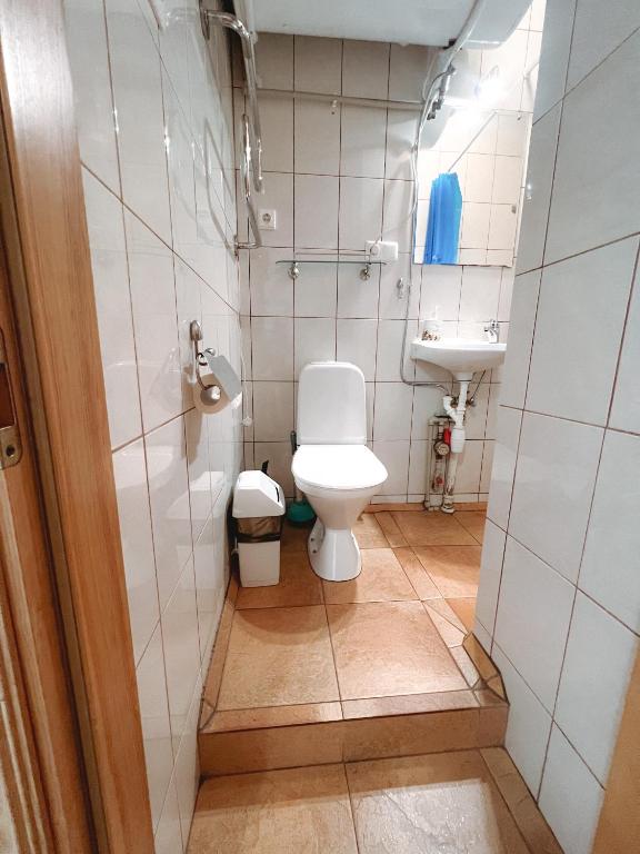 Koupelna v ubytování Apartment Jūros Mėlis