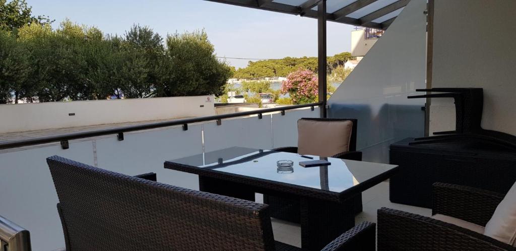 Balkón nebo terasa v ubytování Apartman Prestige