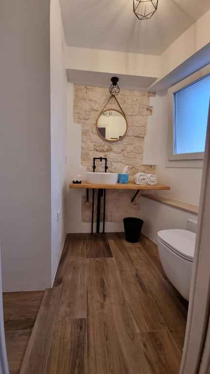 Koupelna v ubytování Casa Apula