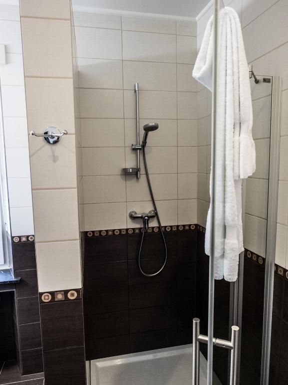 Koupelna v ubytování Hotel Pax