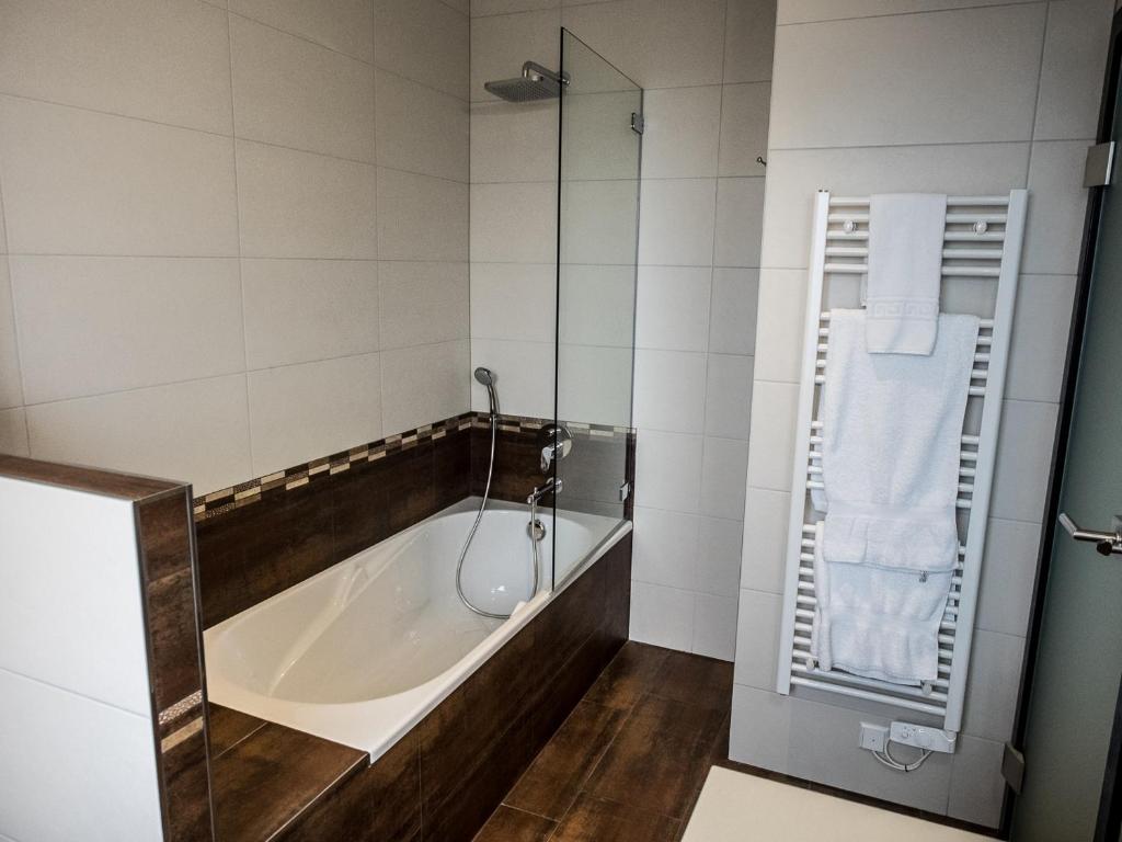Koupelna v ubytování Hotel Pax