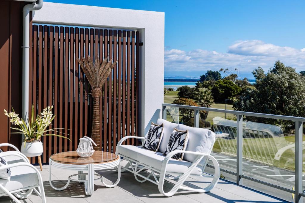 Balkón nebo terasa v ubytování Oceanview Retreat