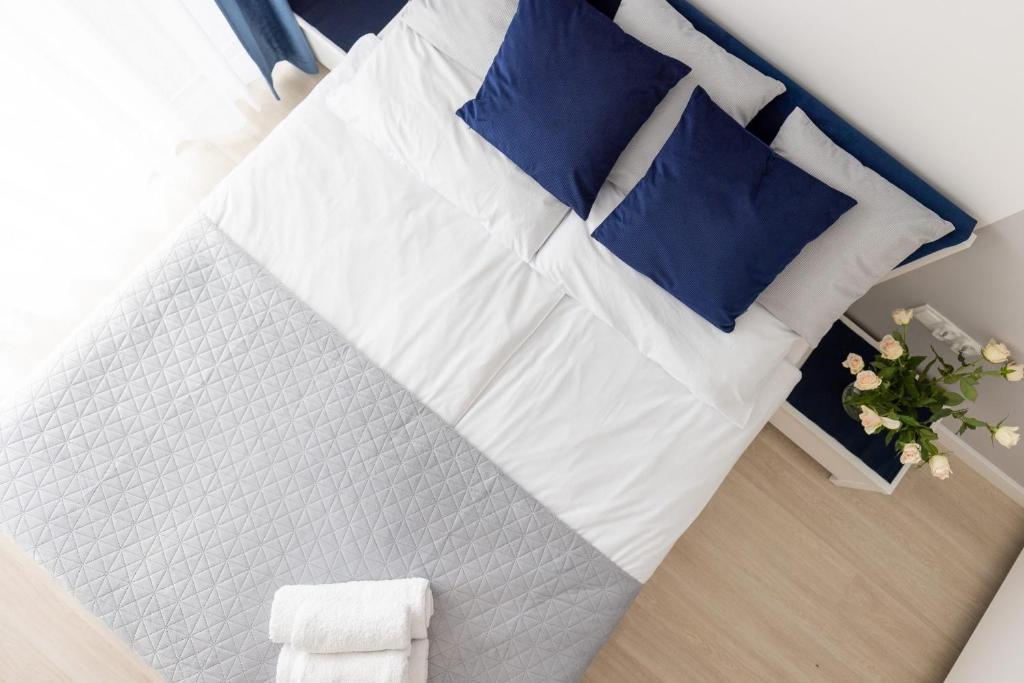 Posteľ alebo postele v izbe v ubytovaní Apartament nr 5 Cetniewo Osada, Władysławowo, duży taras, parking podziemny