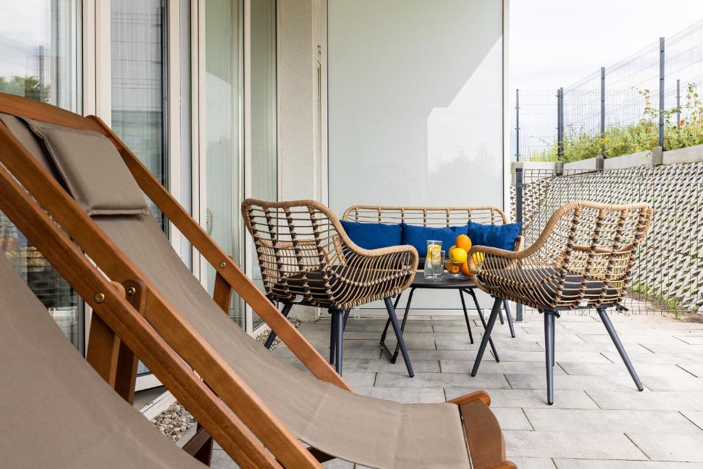 Balkón alebo terasa v ubytovaní Apartament nr 5 Cetniewo Osada, Władysławowo, duży taras, parking podziemny