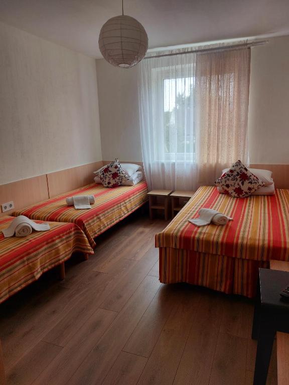 Postel nebo postele na pokoji v ubytování Vila Giruliai