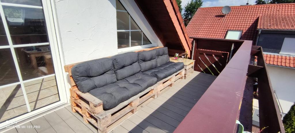 Posezení v ubytování Ferienwohnung Rhöner WeitBlick