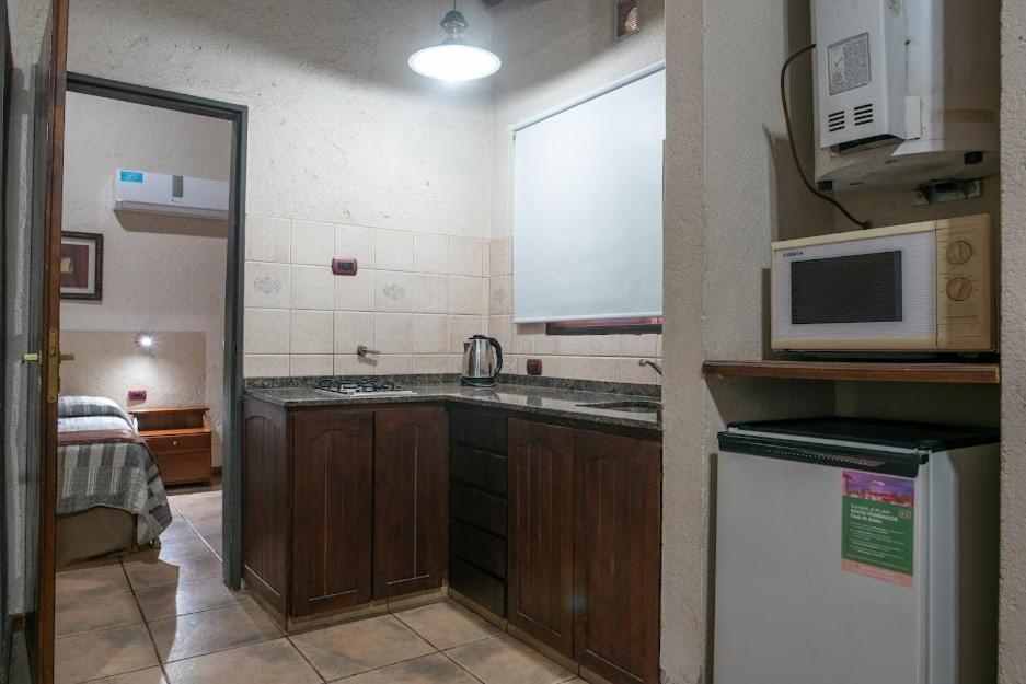 Kuchyň nebo kuchyňský kout v ubytování Cabañas El Eden Spa