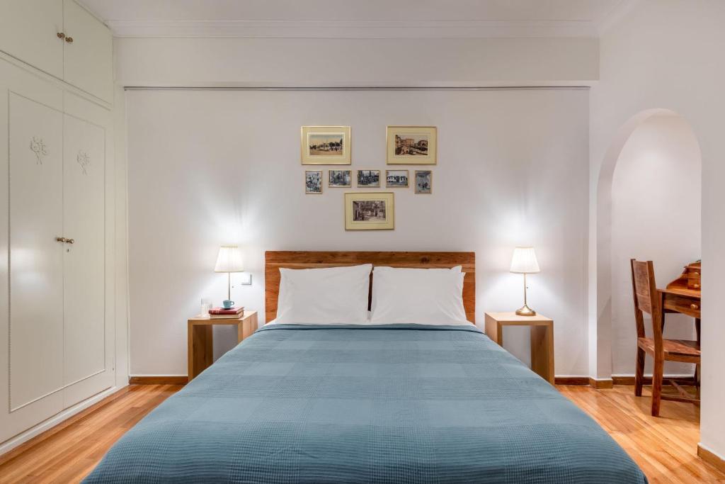 Posteľ alebo postele v izbe v ubytovaní Luxury Museum Apartment Athena