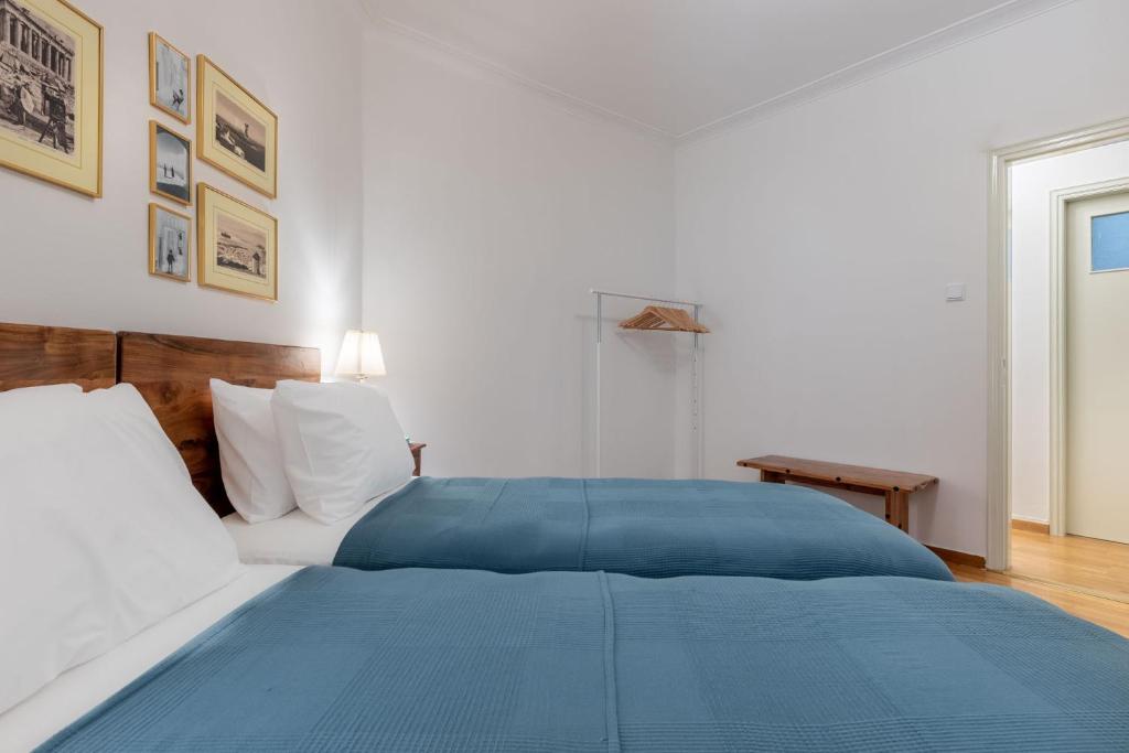 Posteľ alebo postele v izbe v ubytovaní Luxury Museum Apartment Athena