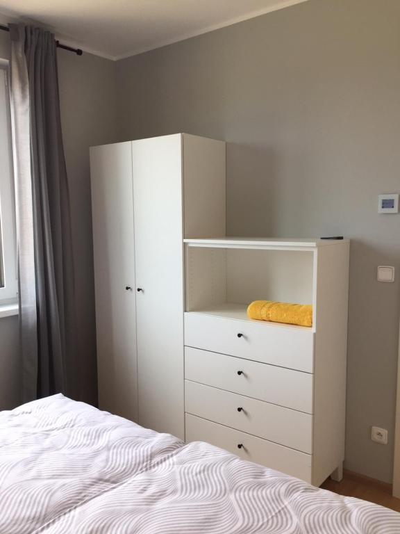 Postel nebo postele na pokoji v ubytování Domek v Podyjí