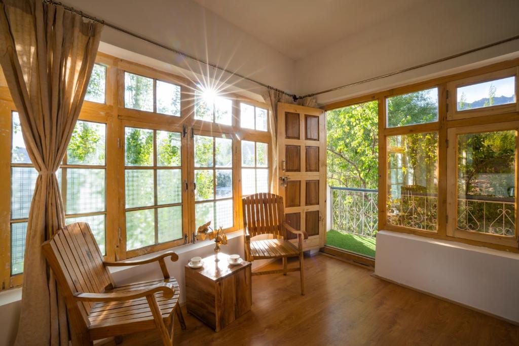 Posezení v ubytování Rainbow Hostelier
