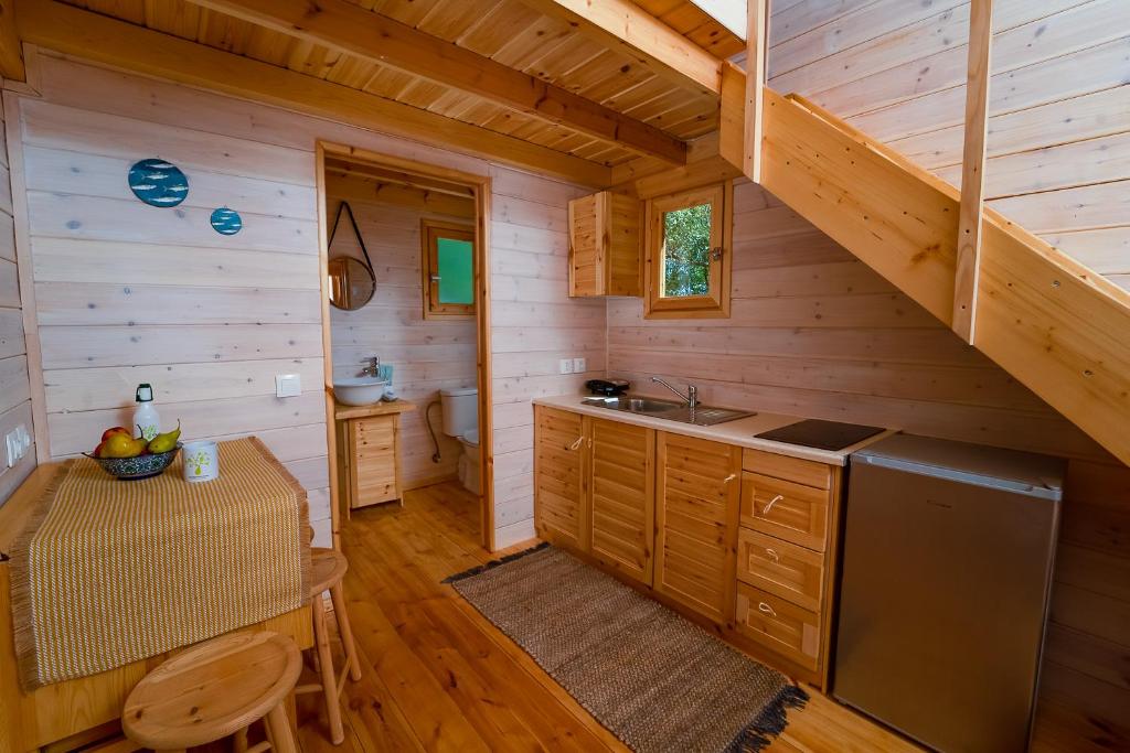 Kuchyň nebo kuchyňský kout v ubytování Thalassa Green