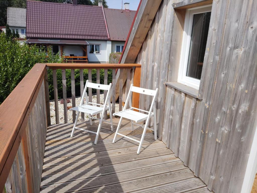 Balkón alebo terasa v ubytovaní Chalupa Pasečná