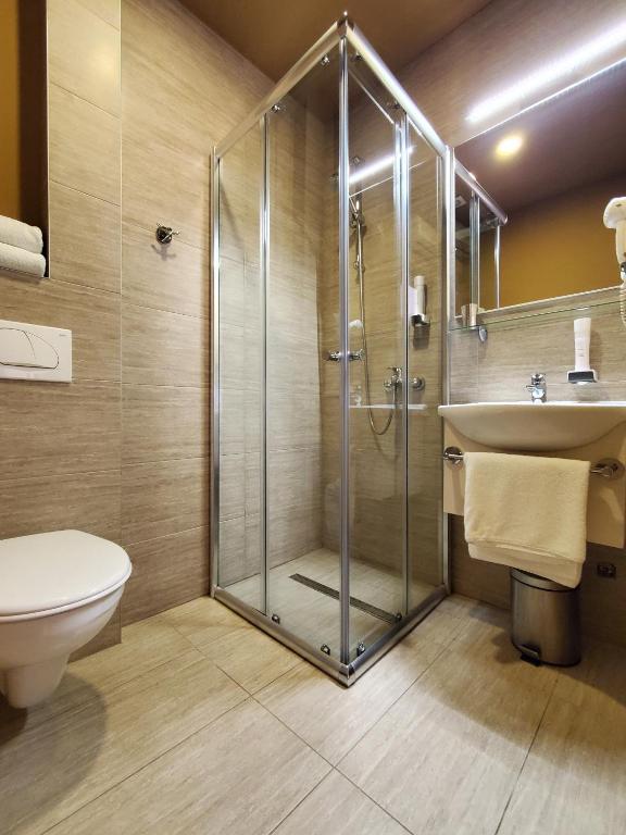 Koupelna v ubytování Hotel Argentum