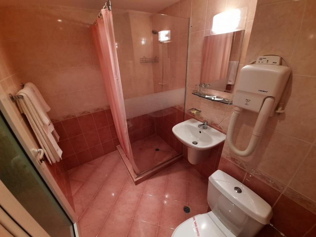 Koupelna v ubytování Hotel Veris