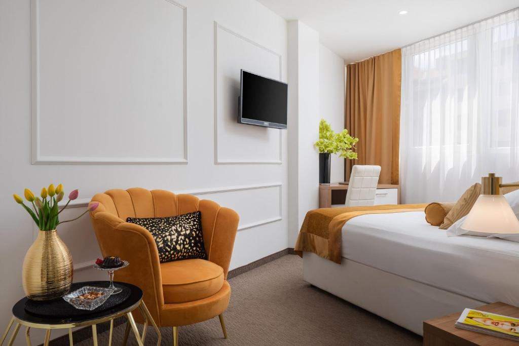 Krevet ili kreveti u jedinici u objektu Hotel Corner