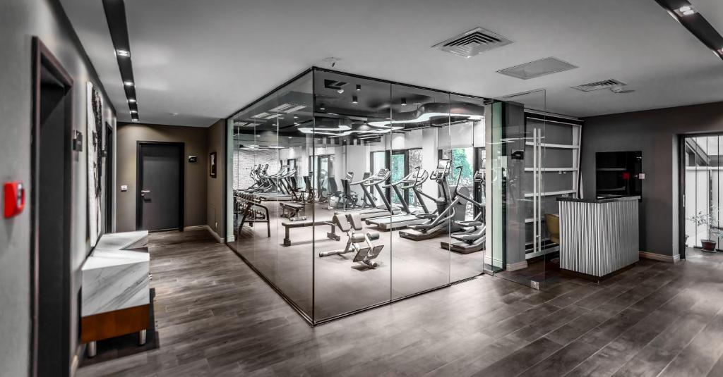 Fitness centrum a/nebo fitness zařízení v ubytování Ivy Garden Hotel Baku