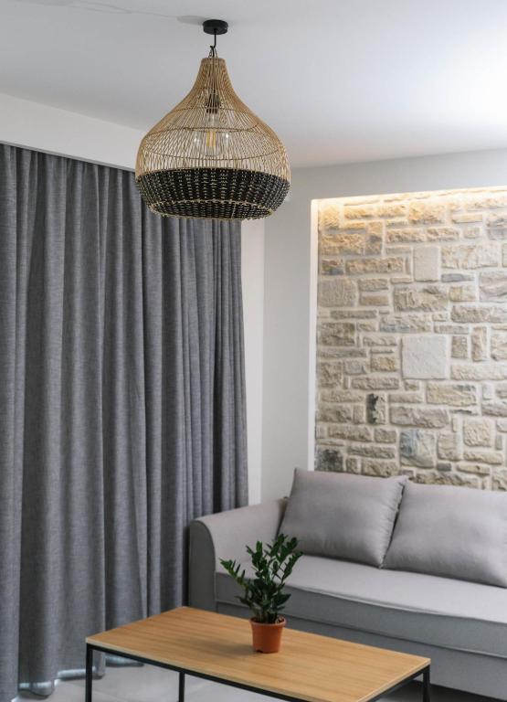 Posezení v ubytování Luxury Villas Ammos in Style