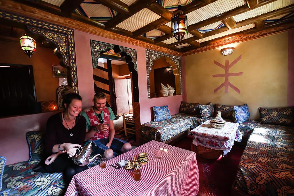 Posezení v ubytování Gîte Atlas Mazik