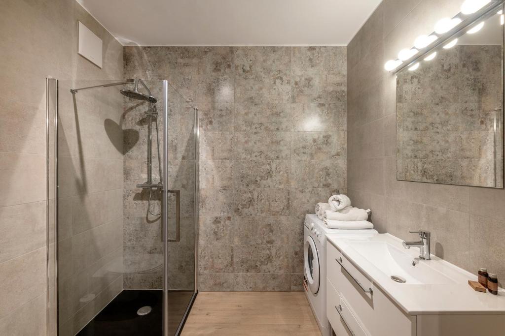 Kúpeľňa v ubytovaní ShortStayPoland Pileckiego