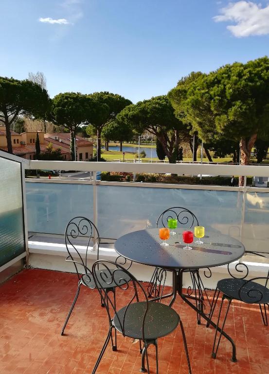 Balkón alebo terasa v ubytovaní La Grande-Motte : Appartement avec belle vue