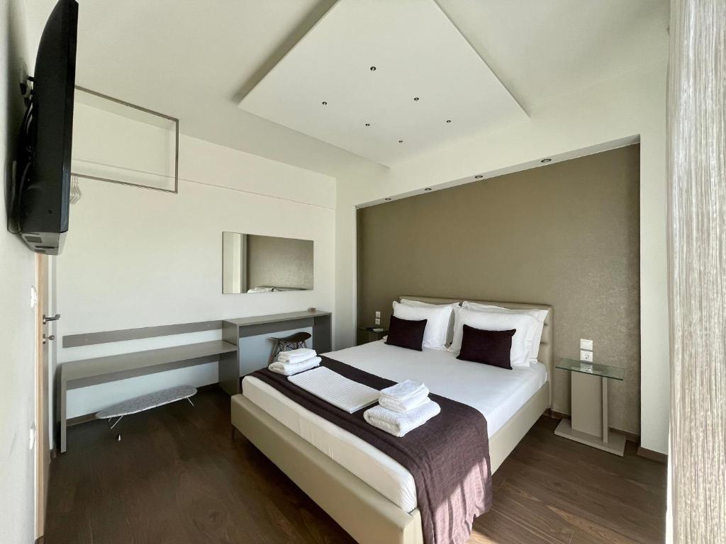 Posteľ alebo postele v izbe v ubytovaní EPaN Luxury Apartments