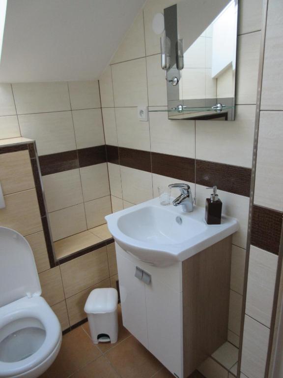 Koupelna v ubytování Apartmany Jaruska