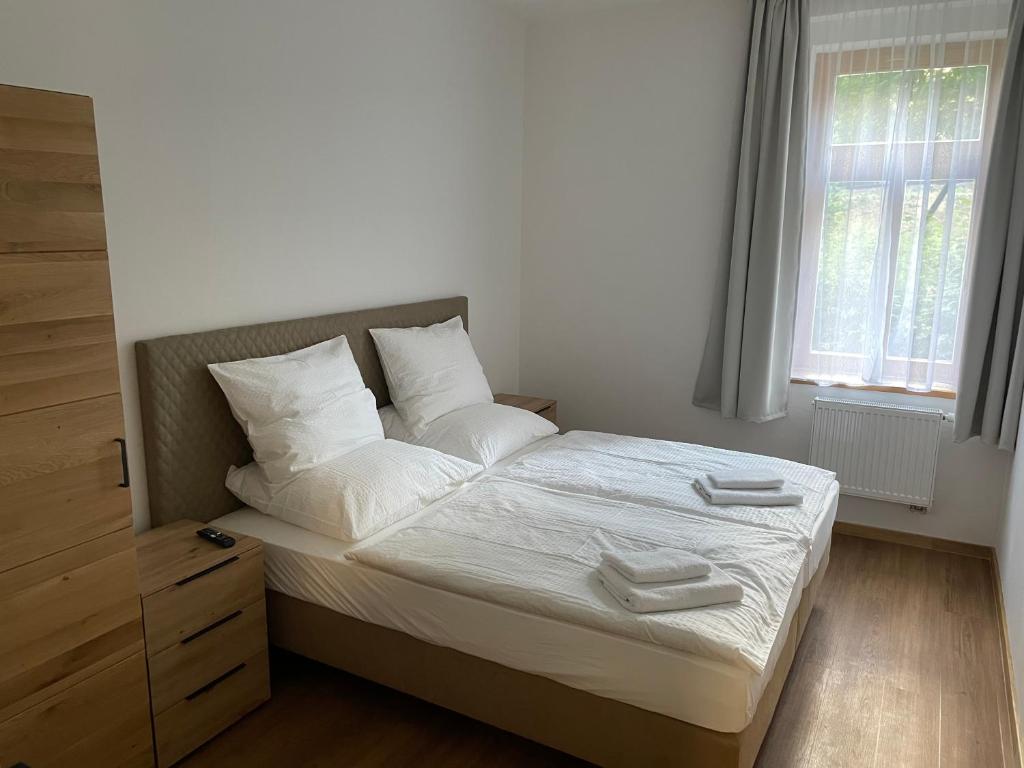 Postel nebo postele na pokoji v ubytování Villa Mila