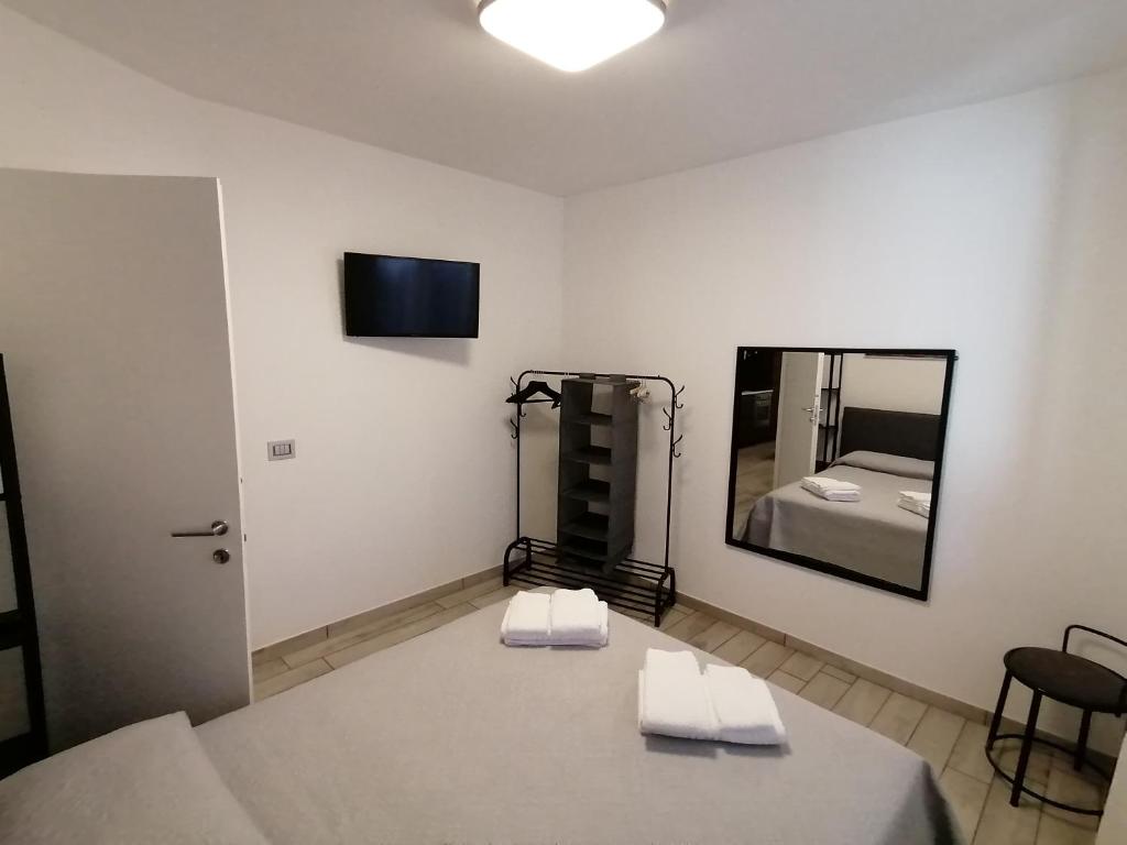 Łóżko lub łóżka w pokoju w obiekcie Apartment