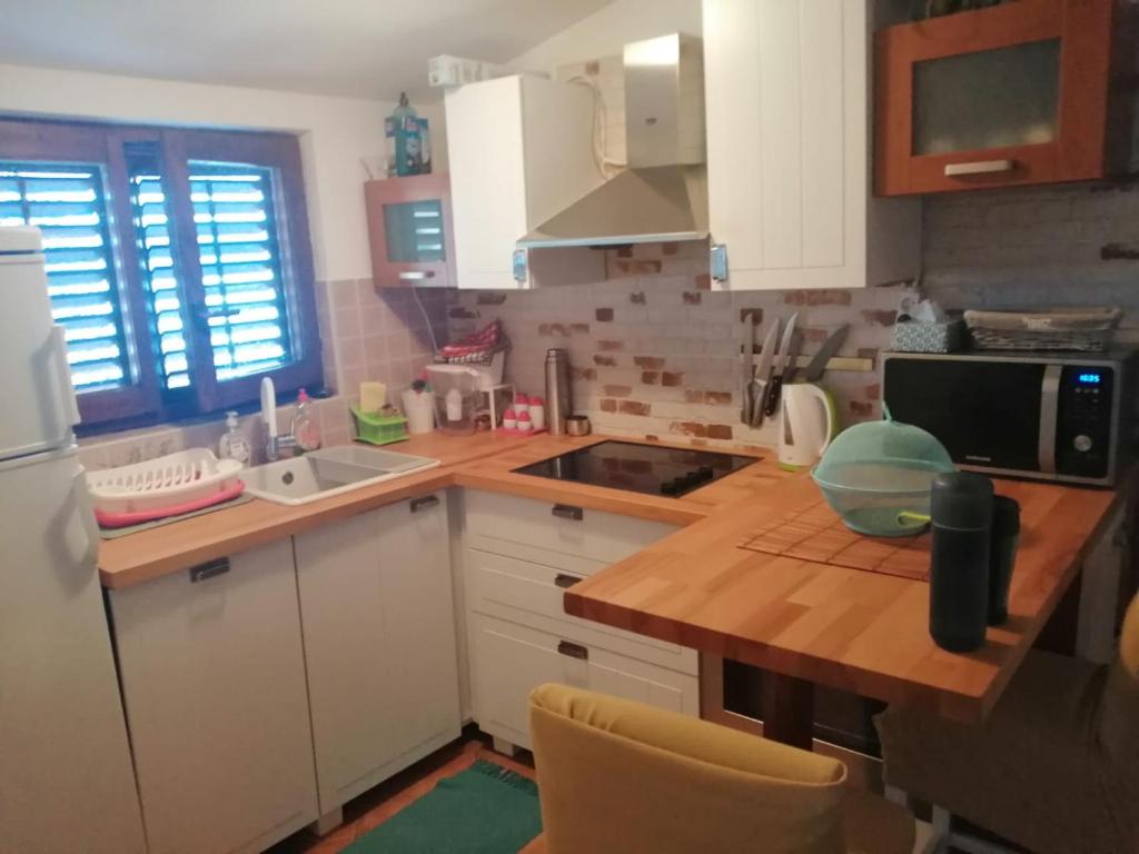 Kuchyň nebo kuchyňský kout v ubytování Villa Ivan
